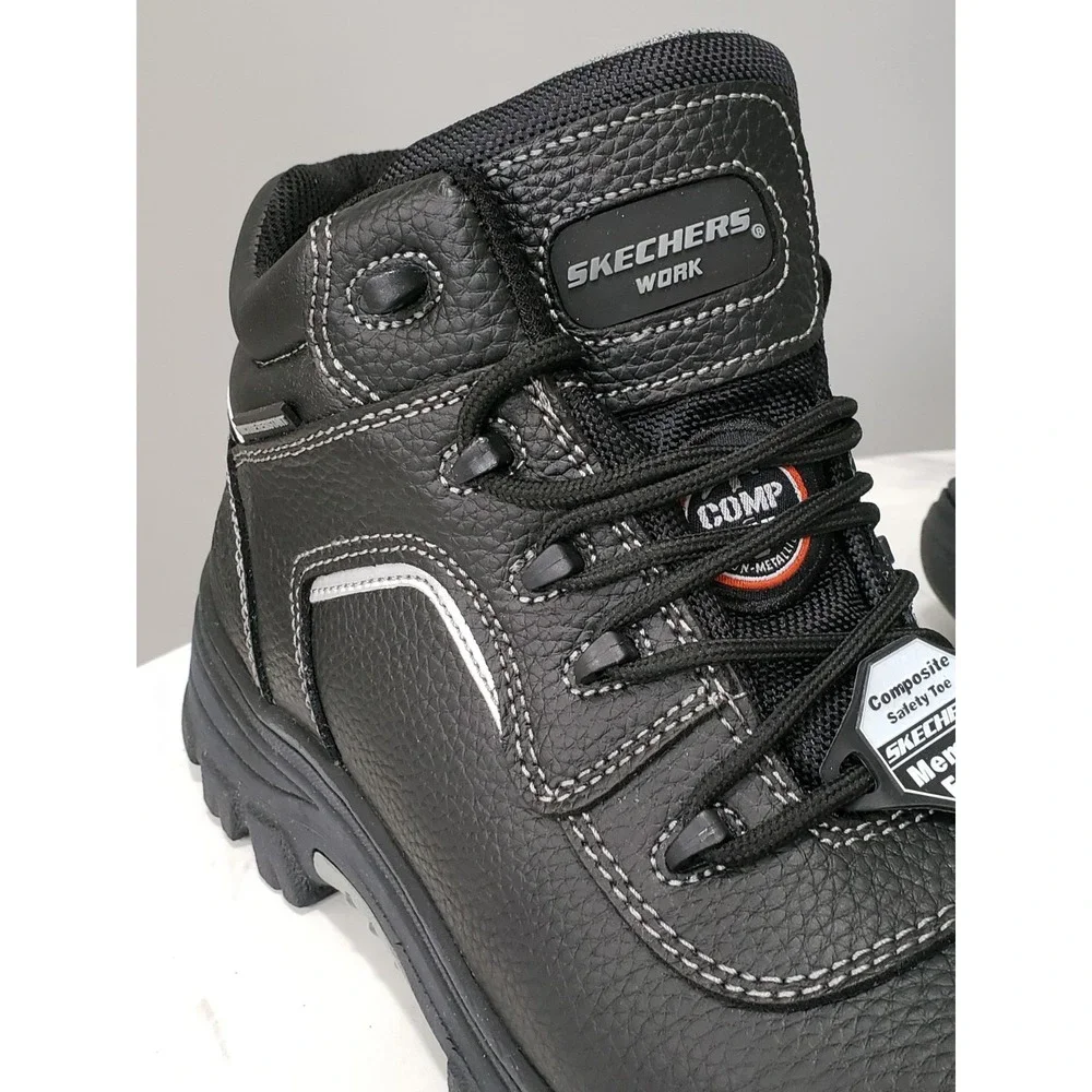 Skechers Men's‎ Size 11 Work Relaxed Fit Burgin Sosder Comp Toe Boots Black
